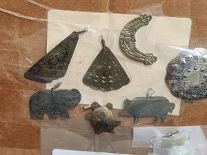 lot 232 image: Generous selection of metal pendants and charms for jewelry and craft making