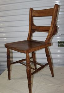 lot 14 image: Vintage School Chair and Church Worship Chair
