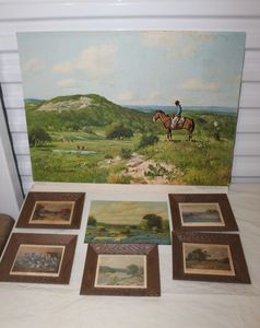 lot 65 image: Unframed Artwork and matted artwork by Porfirio Salinas