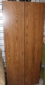 lot 78 image: Two Door Cubed Cabinet with Adjusable Shelves Approx 6ft Tall