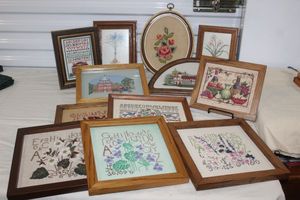 lot 83 image: Large Variety of Framed Cross stitch