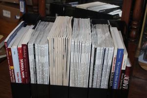 lot 132 image: Woodworking Books on Saws, Jointers, and more.  Also Fine Woodworking Magazines