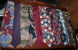 lot 143 image: Selection of 12 Mens Neckties in Colors and Styles as shown