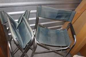lot 195 image: Two Vintage Outdoor Aluminum Foldable Chairs