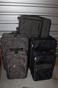 lot 196 image: Luggage as shown and Stowaway Travel Iron