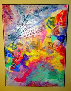 lot 64 image: ORIGINAL PAINTING ON CANVAS WUNKOWN ARTIST SIGNATURE