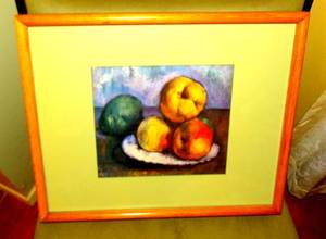 lot 71 image: PLATE OF FRUIT WALL ART - APPROX 11 X 14