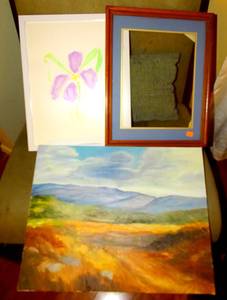 lot 73 image: ART AND MATTED FRAME AS SHOWN