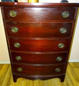 lot 86 image: ANTIQUE DRESSER THAT BELONGED TO THE HOME OWNERS GRANDPARENTS - CHECK OUT THE DOVETAIL JOINTS AND HARDWARE - GOES WITH LOT 2