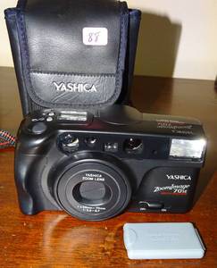 lot 88 image: YASHICA ZOOM IMAGE 70SE 35MM CAMERA WITH CASE AND PANORAMIC ADAPTER