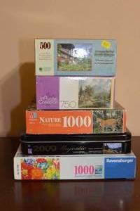 lot 95 image: LOT OF PUZZLES ALL NATURE SCENES 500-2000 PIECES EACH