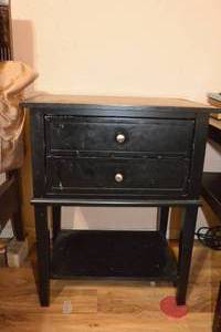lot 108 image: 2 DRAWER NIGHTSTAND  SIDE TABLE $