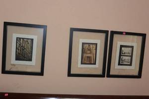 lot 109 image: 3 NICELY FRAMED PHOTOS FEATURING EUROPEAN ARCHITECTURE FRAMES ARE APPROX 8X10 (X MONEY)