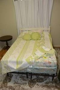 lot 157 image: AMAZON BASICS PLATFORM BED FRAME AND WOODEN HEADBOARD - SEE NOTE