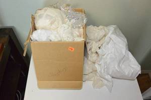 lot 172 image: BOX OF GLASS ANGEL ORNAMENTS