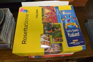 lot 181 image: LEARN A LANGUAGE LOT - ROSETTA STONE - ITALIAN, PIMSLEUR - ITALIAN, LANGUAGE  30 - FRENCH