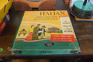 lot 182 image: VINTAGE VINYL RECORDS - THE LIVING LANGUAGE COURSE - ITALIAN