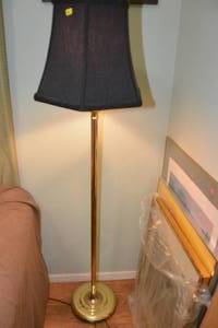 lot 191 image: BRASS SWING ARM FLOOR LAMP $$
