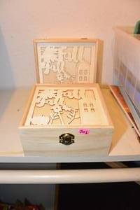 lot 203 image: 2 WOOD BOXES READY TO BE PAINTED