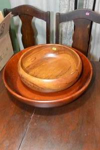 lot 352 image: WOOD BOWLS