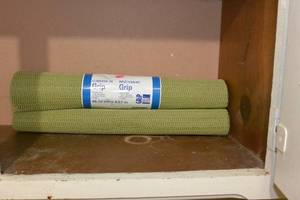 lot 377 image: 1 NEW ROLL AND 1 PARTIAL ROLL OF GREEN SHELF LINER