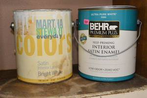 lot 380 image: 2 GALLON CANS OF PAINT  SEE PICTURE 2 FOR COLOR OF BEHR PAINT