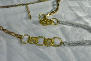 lot 181 image: MCM style multi style chain necklace. Lobster clasp. 34L with 2 extender