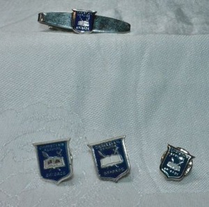 lot 247 image: Christian Service Brigade tie bar and pins