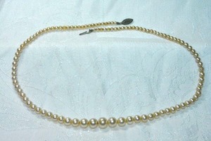 lot 258 image: Cultured pearl strand with sterling silver clasp. Marked sterling on side of clasp. 16L