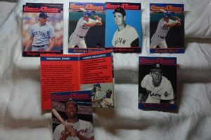 lot 22 image: Baseball Collect-A-Books Henry Aaron, George Brett, Ted Williams, Warren Spahn, and Roger Clemens
