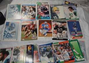 lot 23 image: Misc. NFL Football Trading cards, see photos