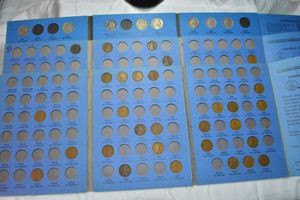 lot 47 image: Collector Coin Books 2 pennies and 1 nickel book Not Complete.