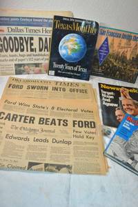 lot 157 image: McGovern Book, President newspapers, San Francisco Book, and Dallas Times Herald newspaper