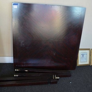lot 167 image: Square Dining Table with 4 corner legs (already detached)
