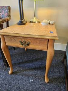 lot 183 image: Side table with storage drawer