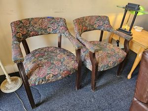 lot 176 image: Pair of upholstered Office chairs