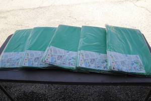 lot 26 image: 5-Unopened Packs Of 10-Pieces Per Pack  Of 11-12 x 17-12 Sheets Of Green Fun Foam, Note 10 X Money