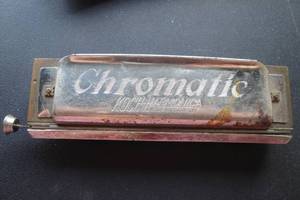 lot 51 image: Vintage Chromatic Koch Dual Tone Slide Harmonica Made In Germany