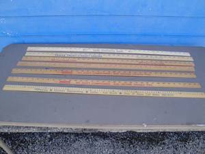 lot 97 image: Lot-7-Vintage Advertising Yard Sticks, Mixed Company Logos