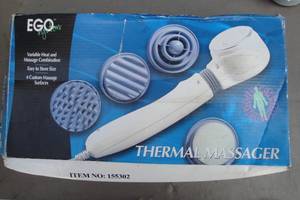lot 103 image: EGO Systems Thermal Massager With Flexable Head And 4- Changeable Massage Heads