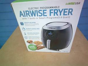 lot 44 image: AIRWISE 5.8 Qt. Electric Air Fryer