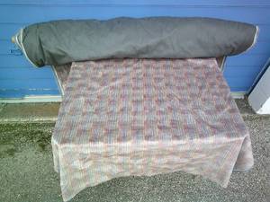 lot 42 image: Bolt Of IndoorOutdoor Rubber Back Material, About 56-W x Unknown Length