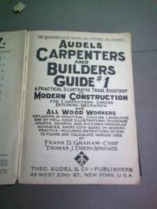 lot 136 image: Vintage 1941 AUDELS Carpenters And Builders Guide- Book #1