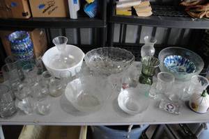 lot 133 image: Lot Of Mixed Glass Items, Some Vintage, See Photos, Some Need Cleaned