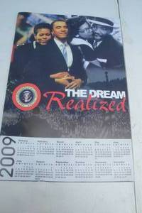 lot 29 image: -LAST ONE- Vintage Collectable, Unframed-2009 THE DREAM REALIZED Calander Poster, President Obama And First Lady And Martin Luther King And Wife