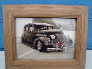 lot 48 image: Vintage Framed Photo Of Old Police Car.