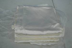lot 57 image: 8-Ivory, Satin Like, Event Chair Covers, About 50 x 46