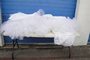lot 59 image: 2-White Wedding Dress Slips By Darling Slips And Hoops Inc. Note 2 X Money