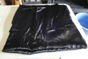 lot 73 image: 4- 10-Ft x 13-Ft. Black Silk Like Room Divider Room Curtains