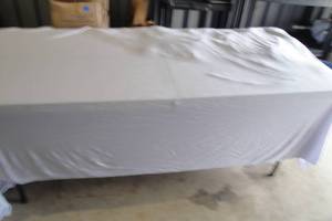 lot 66 image: Large Piece Of White Silk Like Material, About 10-Ft. x 13-Ft.
